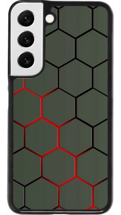 Coque Samsung Galaxy S22 - Geometric Line red