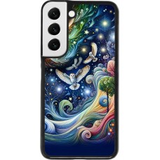 Samsung Galaxy S22 Case Hülle - Fliegender Blumen-Eule