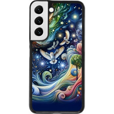 Samsung Galaxy S22 Case Hülle - Fliegender Blumen-Eule