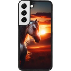 Samsung Galaxy S22 Case Hülle - Majestätischer Sonnenuntergang Pferd