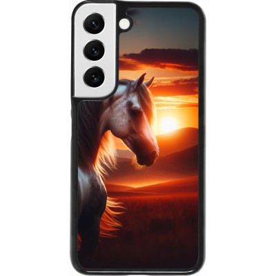 Samsung Galaxy S22 Case Hülle - Majestätischer Sonnenuntergang Pferd