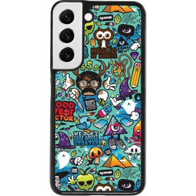 Samsung Galaxy S22 Case Hülle - Mixed Cartoons Turquoise