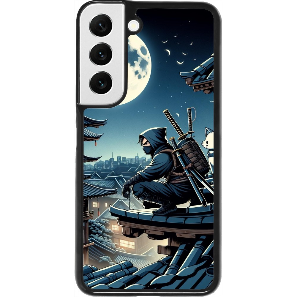 Samsung Galaxy S22 Case Hülle - Ninja unter dem Mond
