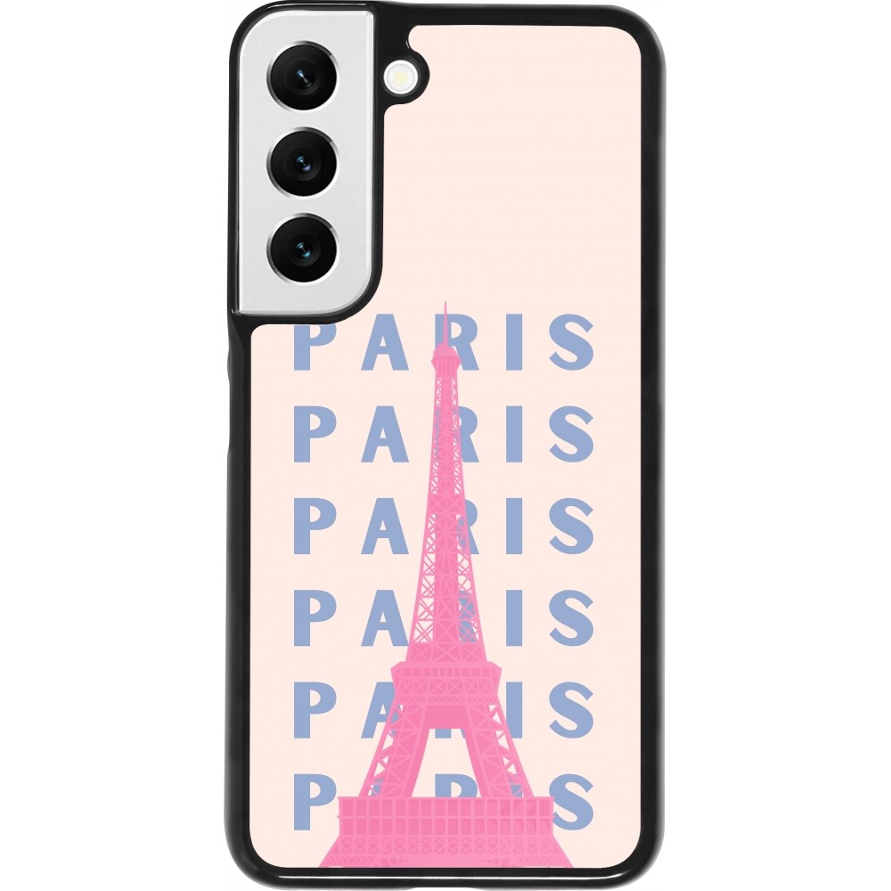 Samsung Galaxy S22 Case Hülle - Paris Pink Print