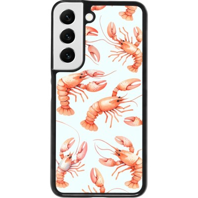 Samsung Galaxy S22 Case Hülle - Muster von pastellfarbenen Hummern