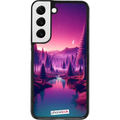 Samsung Galaxy S22 Case Hülle - Lila-rosa Landschaft