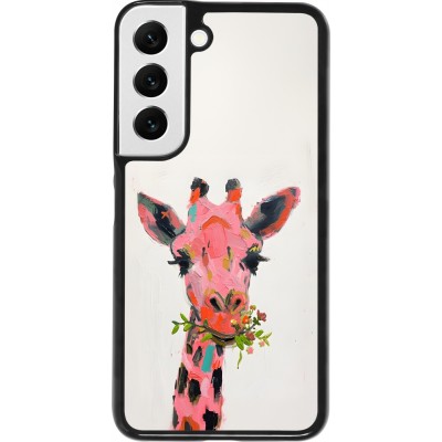 Samsung Galaxy S22 Case Hülle - Pink Girafe Paint