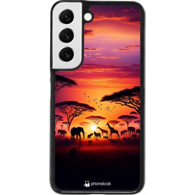 Samsung Galaxy S22 Case Hülle - Safari Sonnenuntergang Wildtiere