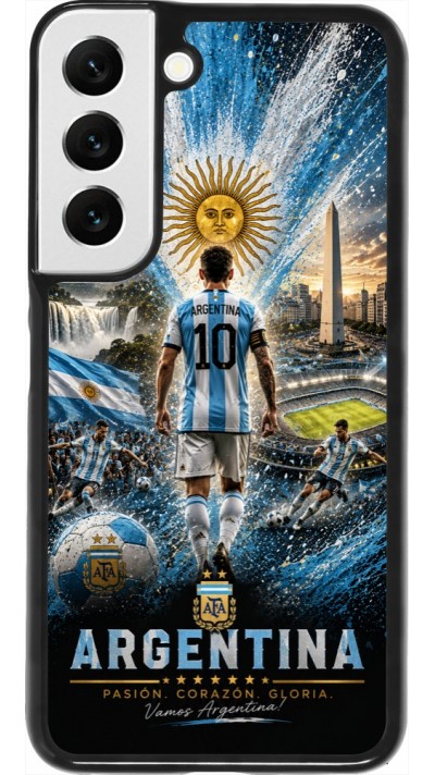 Samsung Galaxy S22 Case Hülle - Fussball Argentinien splash 2026
