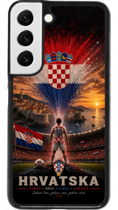 Samsung Galaxy S22 Case Hülle - Fussball Kroatien splash 2026