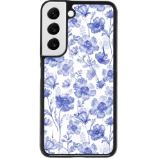 Samsung Galaxy S22 Case Hülle - Spring 23 watercolor blue flowers