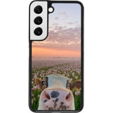Samsung Galaxy S22 Case Hülle - Cow with tulips 2026