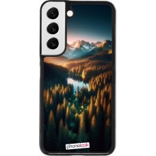 Samsung Galaxy S22 Case Hülle - Sonnenuntergang Waldsee