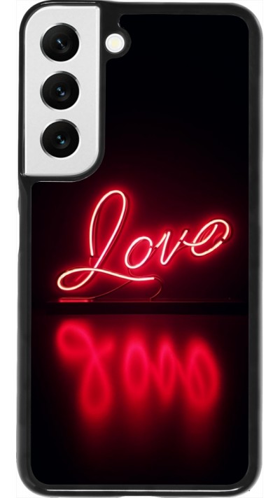 Samsung Galaxy S22 Case Hülle - Valentine 2025 Neon Liebe