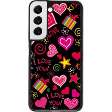 Samsung Galaxy S22 Case Hülle - Valentine 2023 love symbols