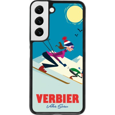 Samsung Galaxy S22 Case Hülle - Verbier Ski Downhill