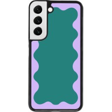 Samsung Galaxy S22 Case Hülle - Wavy Rectangle Green Purple
