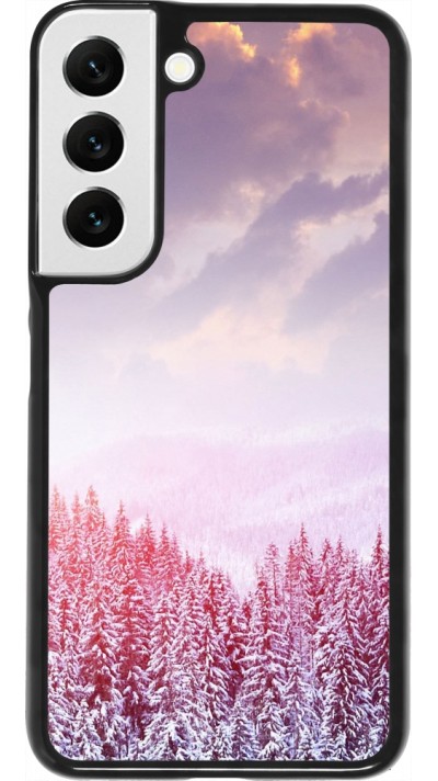 Samsung Galaxy S22 Case Hülle - Winter 22 Pink Forest