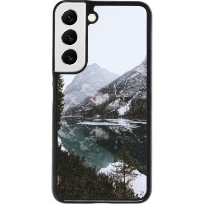 Samsung Galaxy S22 Case Hülle - Winter 22 snowy mountain and lake