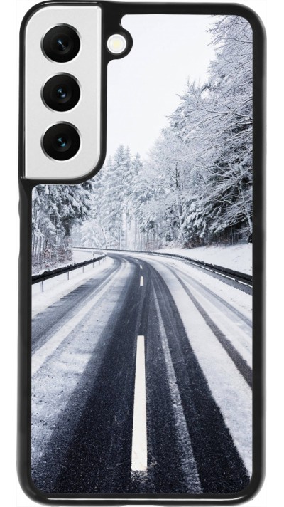 Samsung Galaxy S22 Case Hülle - Winter 22 Snowy Road