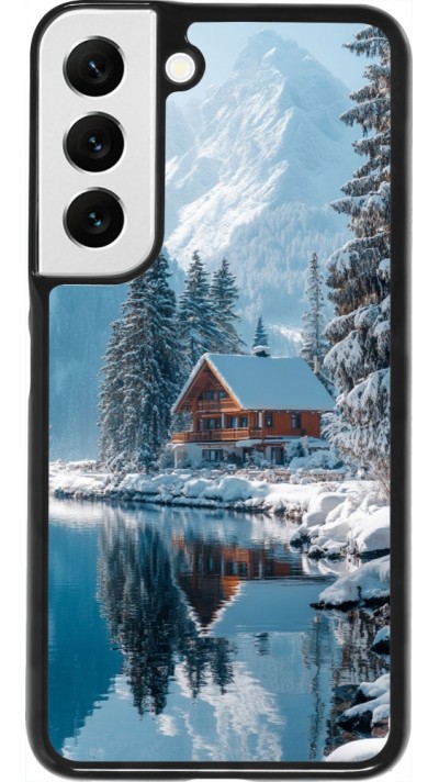 Samsung Galaxy S22 Case Hülle - Winter 25 Winter house forest day