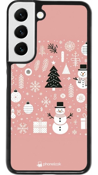 Samsung Galaxy S22 Case Hülle - Weihnachten 2024 Rose Schneemann Weihnachten