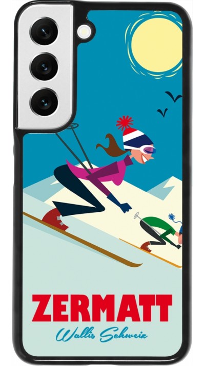 Samsung Galaxy S22 Case Hülle - Zermatt Ski Downhill
