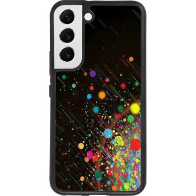 Hülle Samsung Galaxy S22 - Silikon schwarz Abstract Bubble Lines