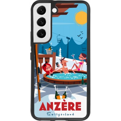 Samsung Galaxy S22 Case Hülle - Silikon schwarz Anzère Mountain Jacuzzi
