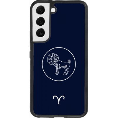 Samsung Galaxy S22 Case Hülle - Silikon schwarz Astrologie Widder