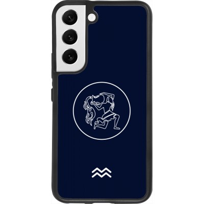 Samsung Galaxy S22 Case Hülle - Silikon schwarz Astrologie Wassermann