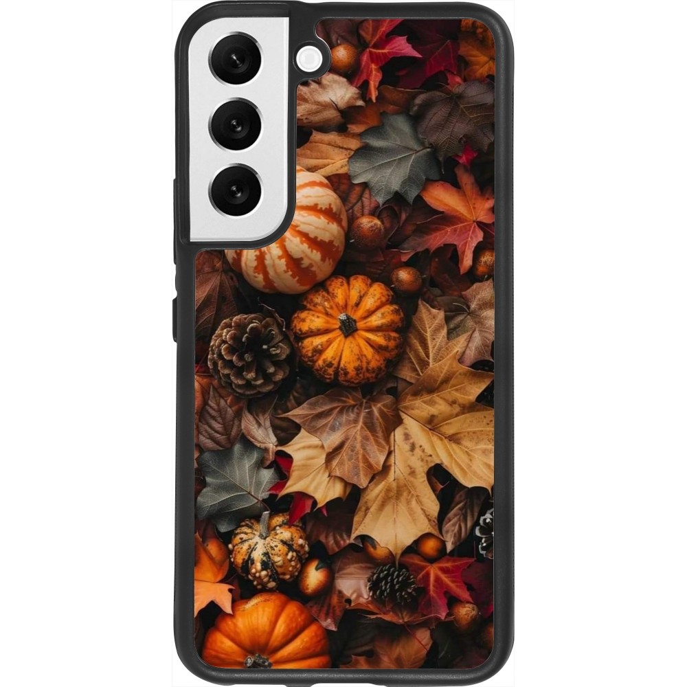 Samsung Galaxy S22 Case Hülle - Silikon schwarz Autumn 25 Pumpkin