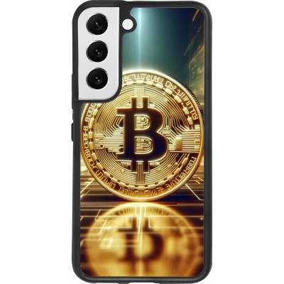 Samsung Galaxy S22 Case Hülle - Silikon schwarz Bitcoin Stehen