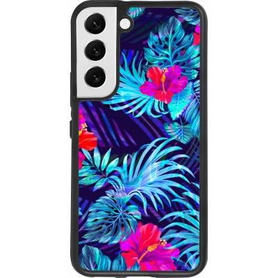 Hülle Samsung Galaxy S22 - Silikon schwarz Blue Forest