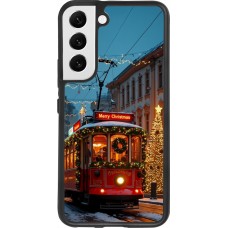 Samsung Galaxy S22 Case Hülle - Silikon schwarz Christmas 25 Xmas Train