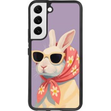 Samsung Galaxy S22 Case Hülle - Silikon schwarz Easter 2026 Rabbit with scarf