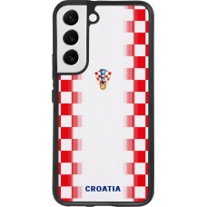 Samsung Galaxy S22 Case Hülle - Silikon schwarz Kroatien 2026 personalisierbares Fussballtrikot