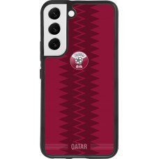 Samsung Galaxy S22 Case Hülle - Silikon schwarz Qatar 2026 personalisierbares Fussballtrikot