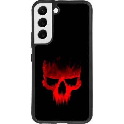 Samsung Galaxy S22 Case Hülle - Silikon schwarz Halloween 2023 scary skull