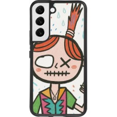Samsung Galaxy S22 Case Hülle - Silikon schwarz Little Girl Sketch
