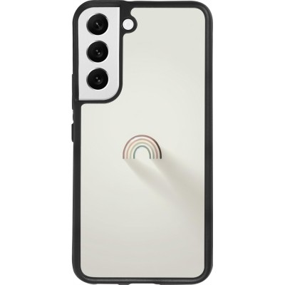 Samsung Galaxy S22 Case Hülle - Silikon schwarz Mini Regenbogen Minimal