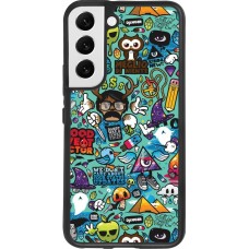 Samsung Galaxy S22 Case Hülle - Silikon schwarz Mixed Cartoons Turquoise
