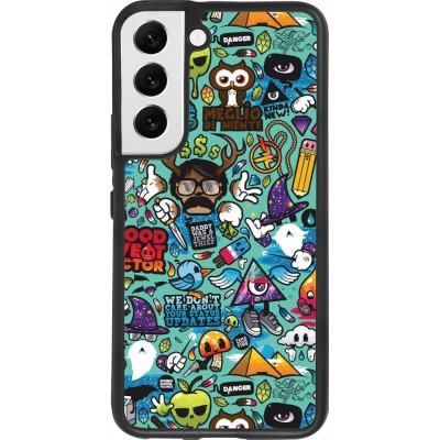 Samsung Galaxy S22 Case Hülle - Silikon schwarz Mixed Cartoons Turquoise