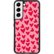 Samsung Galaxy S22 Case Hülle - Silikon schwarz Mom 2024 kleine Herzen