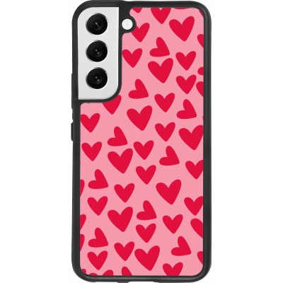 Samsung Galaxy S22 Case Hülle - Silikon schwarz Mom 2024 kleine Herzen