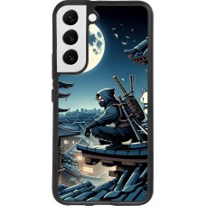 Samsung Galaxy S22 Case Hülle - Silikon schwarz Ninja unter dem Mond