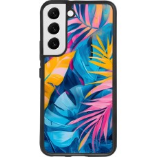 Samsung Galaxy S22 Case Hülle - Silikon schwarz Palms Blue