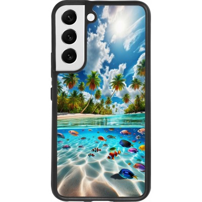 Samsung Galaxy S22 Case Hülle - Silikon schwarz Strandparadies