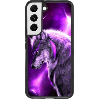 Hülle Samsung Galaxy S22 - Silikon schwarz Purple Sky Wolf