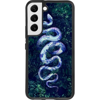 Samsung Galaxy S22 Case Hülle - Silikon schwarz Snake Blue Anaconda